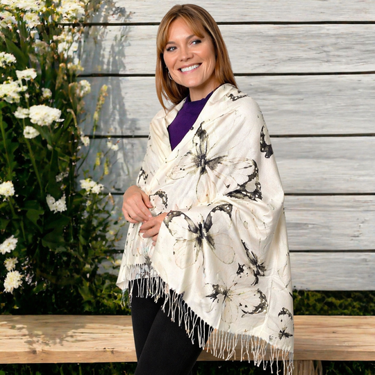 DEIA Ivory Winter Scarf