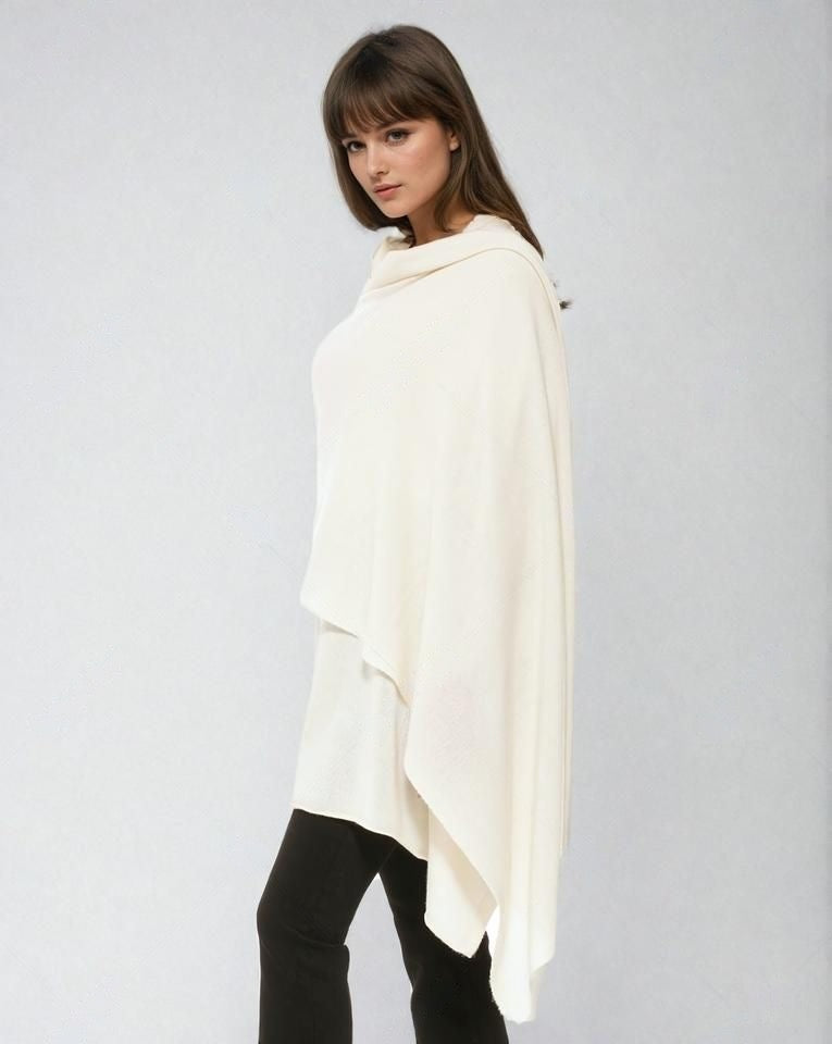 Julian knitted  pure cashmere knitted scarf/ shawl/ wrap-More Colours available