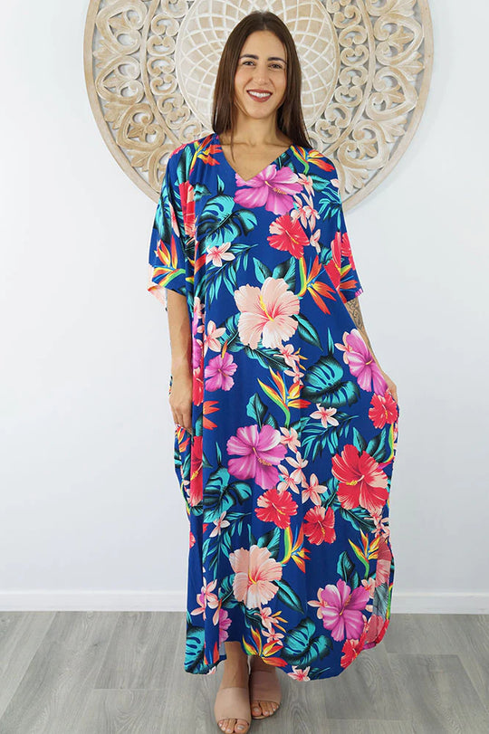 Premium Rayon Maya Kaftan Maxi - Elegant & Versatile Dress