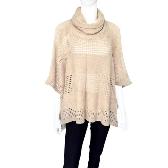 Ivory Beige Knitted Maya Top Tunic OFSA 12-22