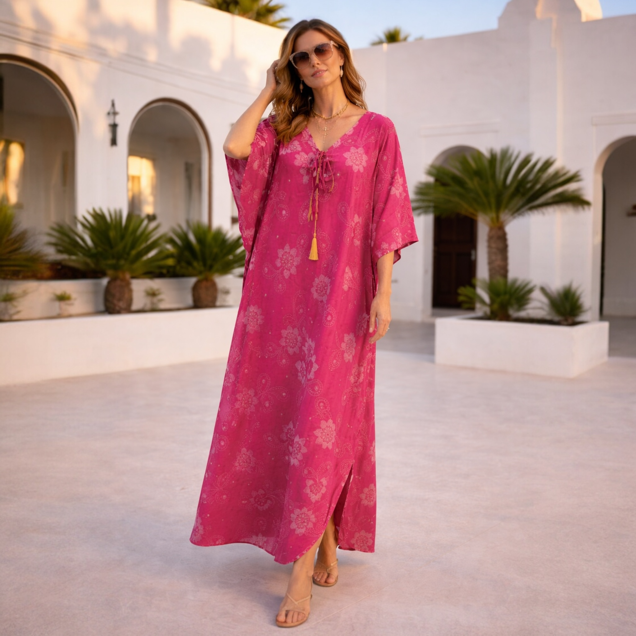 Maya MIRAA Boho Cotton Rayon kaftan - Sizes Available AU 16-30