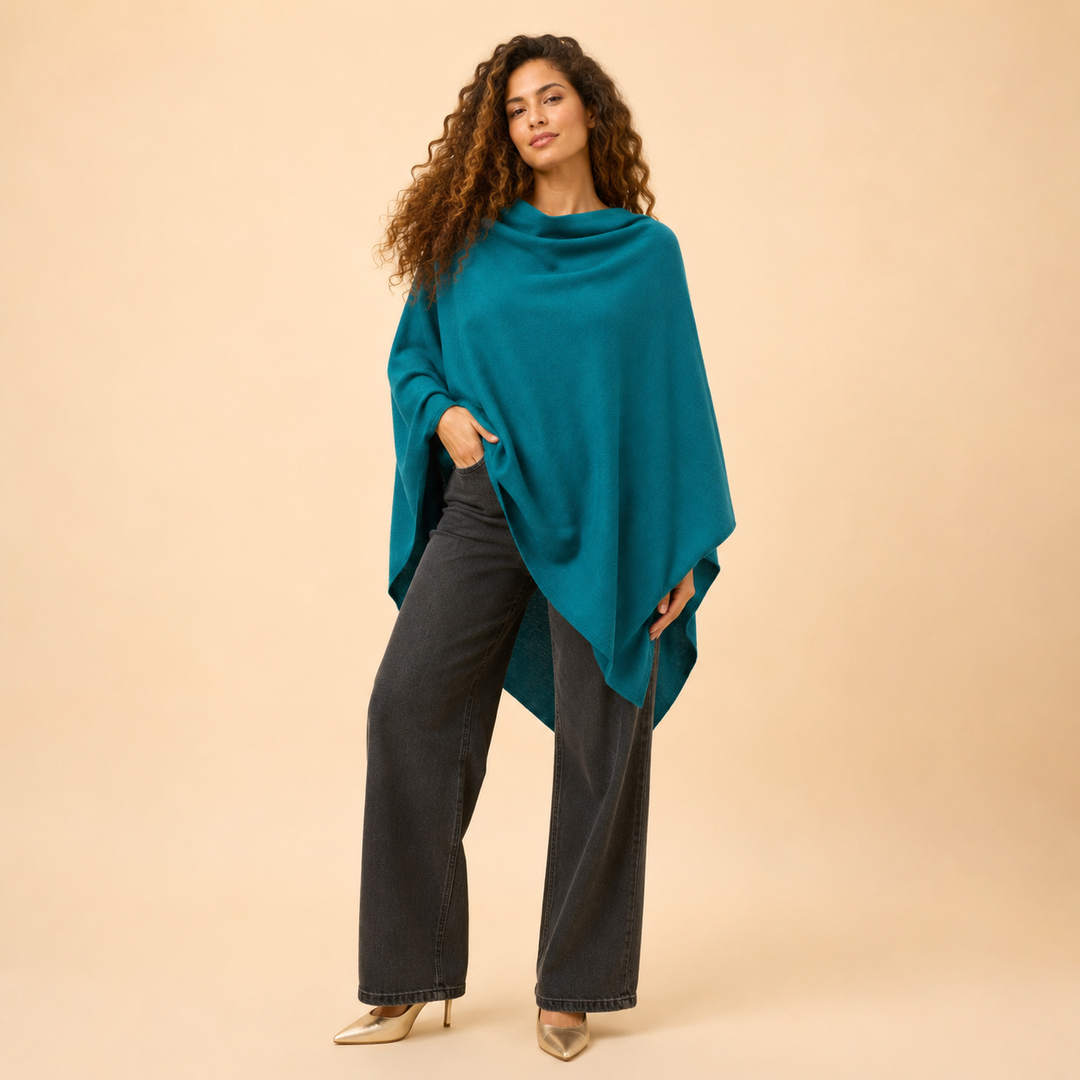 Mklane Julian Maya 100% Cashmere Oversized Poncho