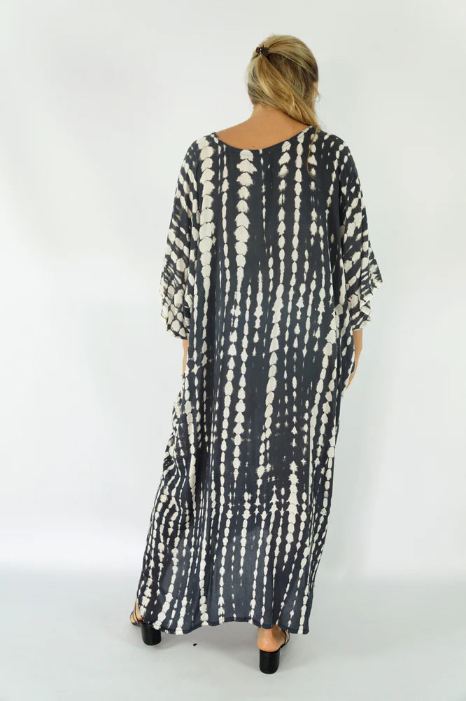 Maya Black Kaftan Dress one size fits AU 12-26