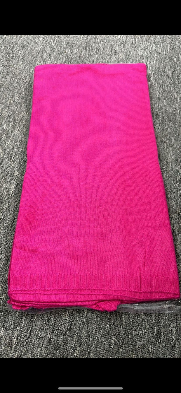 Julian Pink 100% Cashmere knitted scarf/ wrap