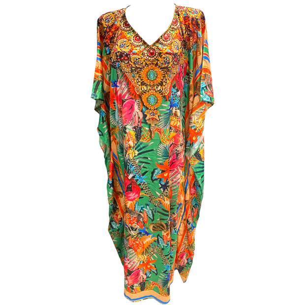 Garden of Glory Maya Silk Mix Bling Kaftan AU 14-28