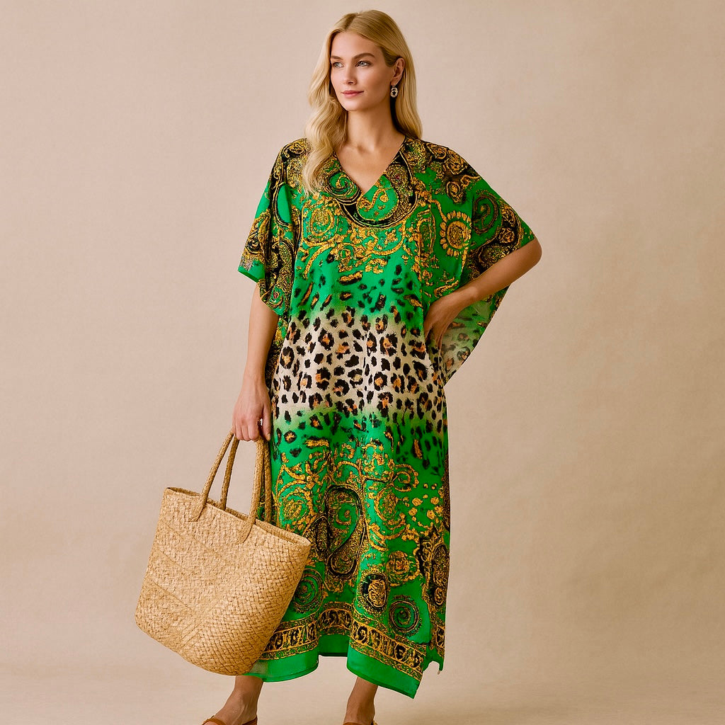 Maya Bohemian Rayon kaftan dress - Sizes Available AU 14-30
