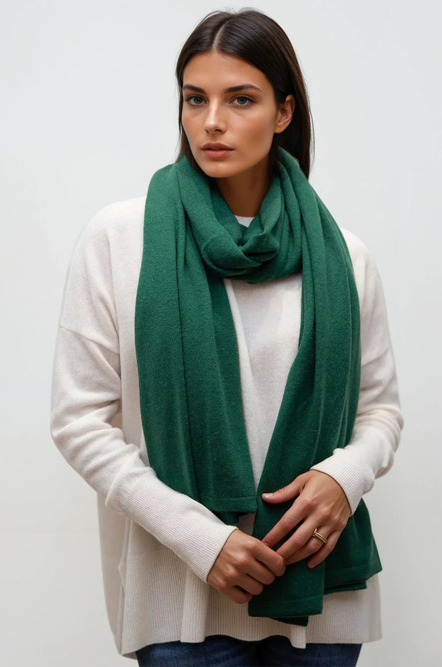 Julian knitted Pure cashmere scarf/ shawl/ Travel wrap-Colours available-Extra Large