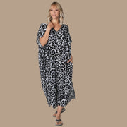 Tropical Resort Cotton Bamboo Kaftan Dress
