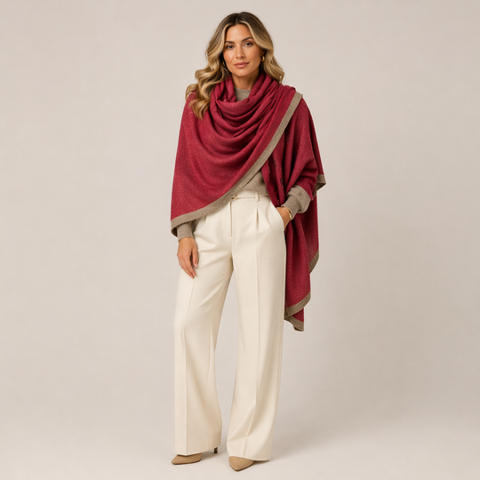 Cashmere Knitted Julian Travel Wrap/ Scarf