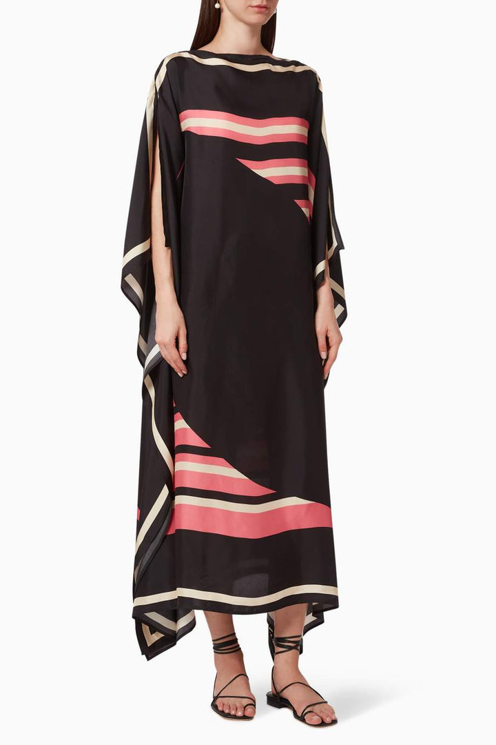 Satin Crepe Stunning Style: Lillie MIDI Kaftan