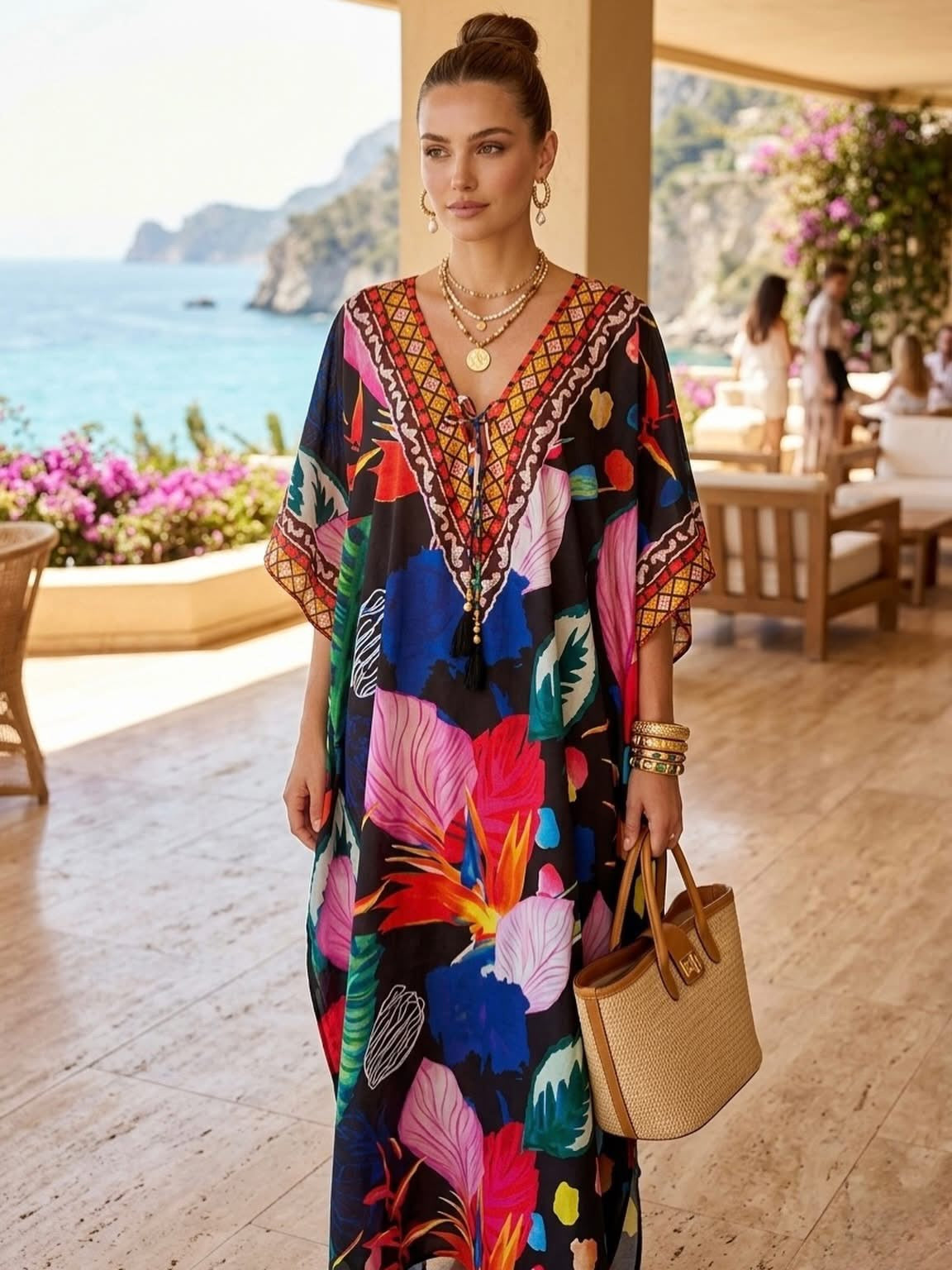 Coco Bella Luxurious Kaftans -                 O/S AU 12-20-More designs available