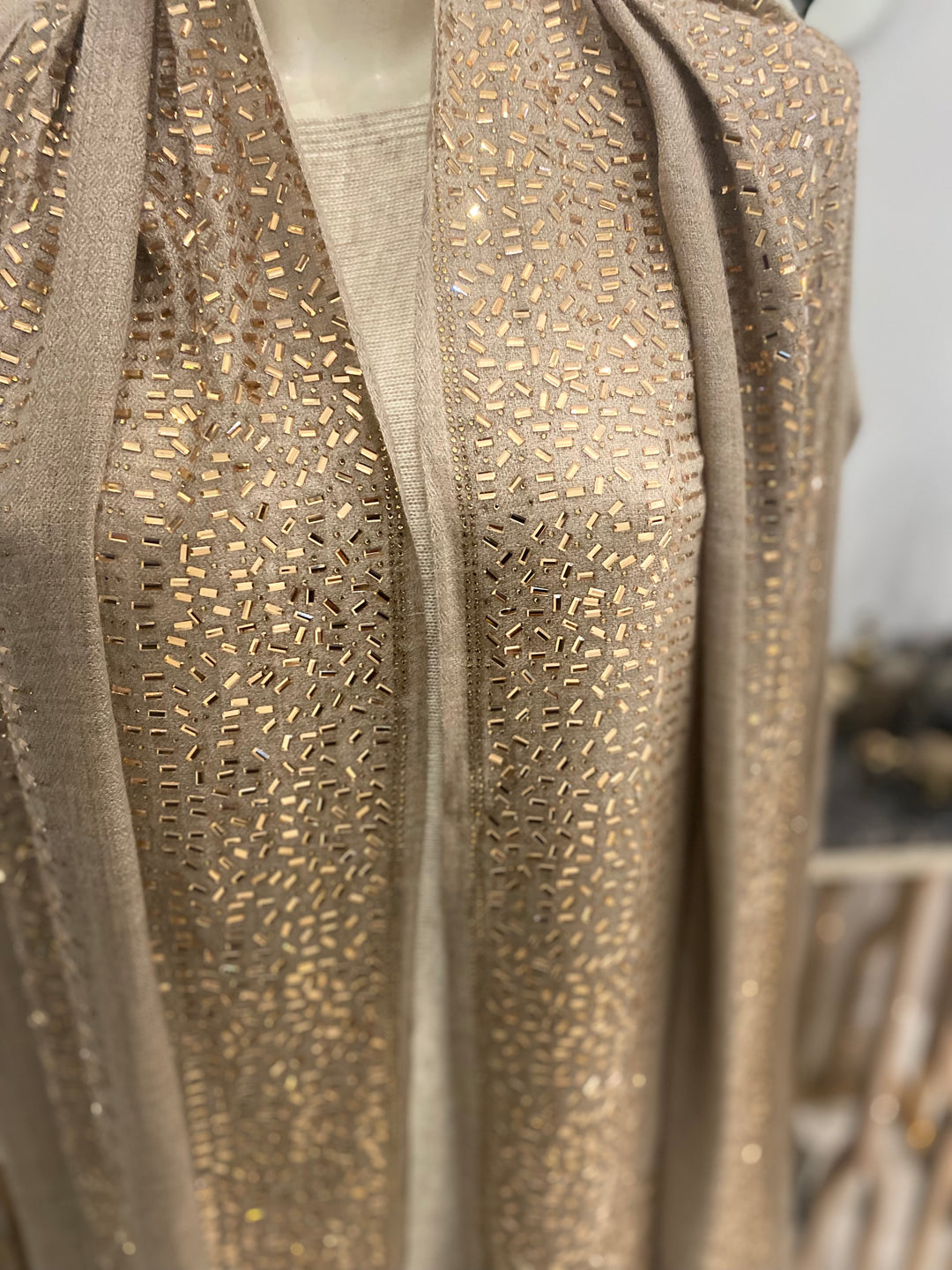 Handwoven Bling Pure Cashmere Julian Scarf Shawl/Wrap