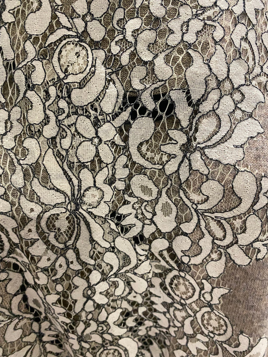 Julian Cashmere Knitted Oversized Cape Shawl with Lace -More style available