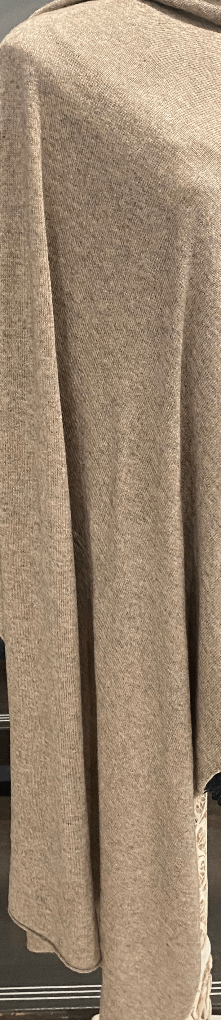 Fawn Julian knitted  pure cashmere knitted scarf/ shawl/ wrap