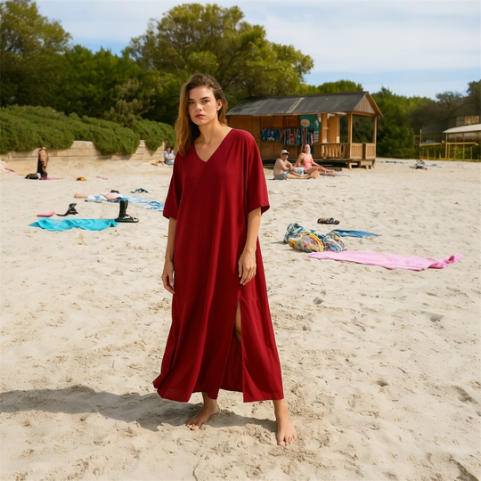 Burgundy Kaftan Dress Sizes Available AU 12-30