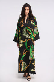 Black Coco bella Kaftan Maxi Dress -O/S AU 12-18