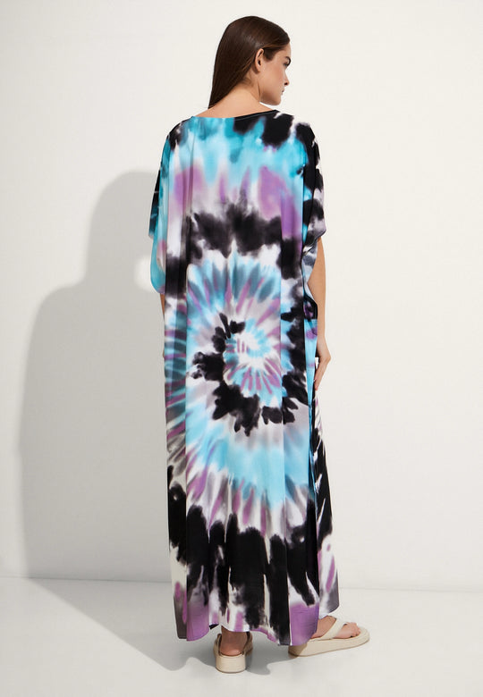 Mia Tropical cotton bamboo kaftan O/S AU 10-20 - Mklane