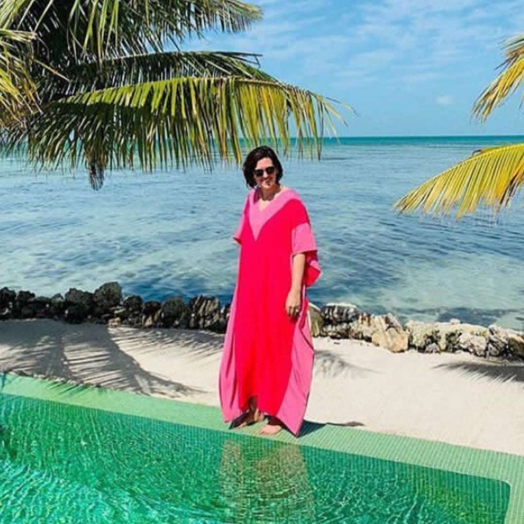 Coco bella Red Bohemian Cotton Kaftan AU 12-20