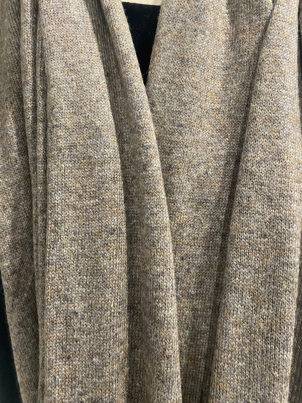 Grainy Taupe Julian 100% Knitted Cashmere Extra large Travel Wrap/Shawl