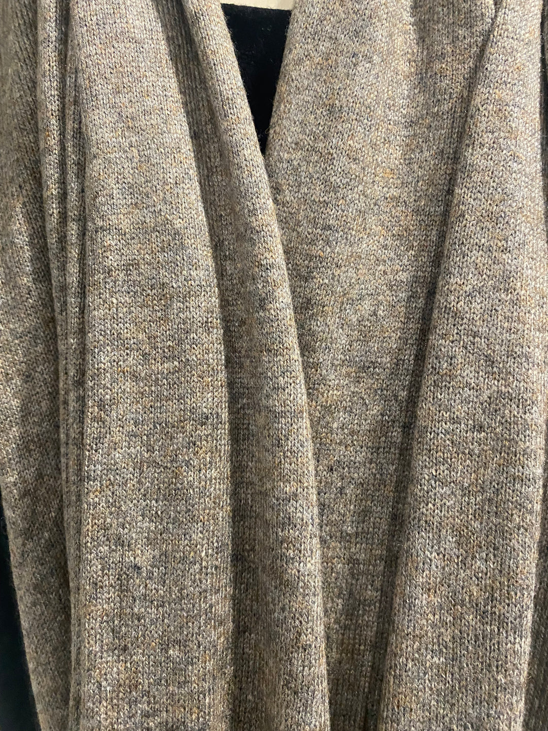 Grainy Taupe Julian 100% Knitted Cashmere Extra large Travel Wrap/Shawl