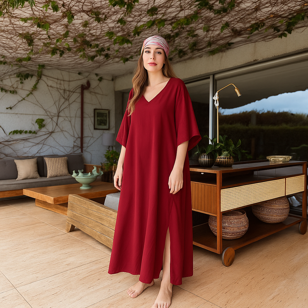 Burgundy Kaftan Dress Sizes Available AU 12-30