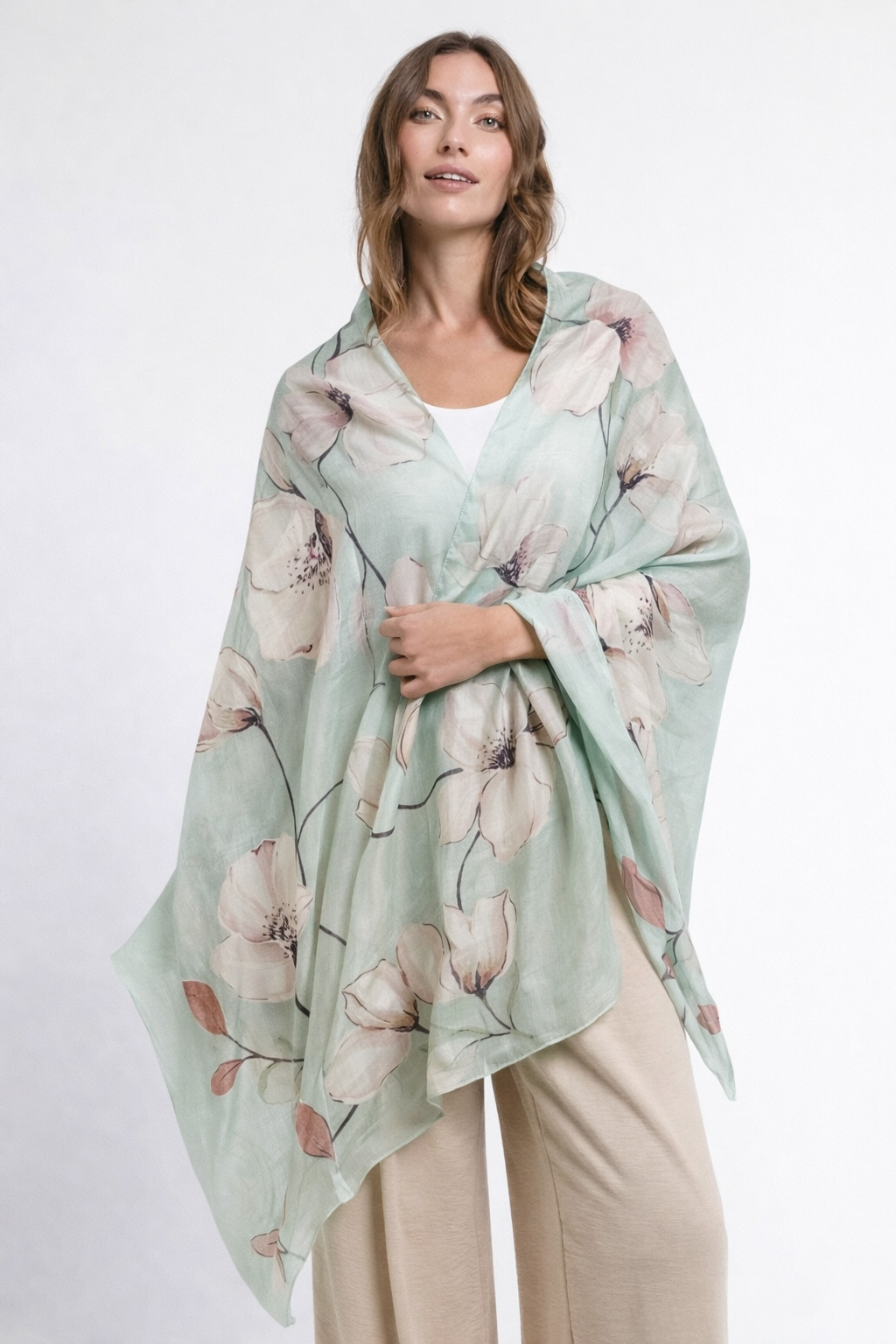 Cashmere Printed Wearable art Julian Scarf-More Designs Available