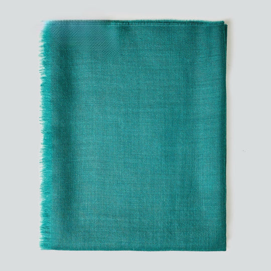 Teal Handwoven Cashmere Julian Wrap - Luxurious Elegance