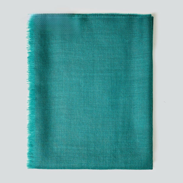 Teal Handwoven Cashmere Julian Wrap - Luxurious Elegance