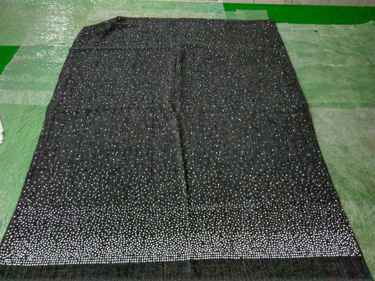 Black Julian Cashmere Pashmina Swarovski Crystals Handwoven Wedding Wrap Shawl