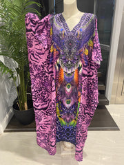 Purple Maya Kaftan Dress 10-22