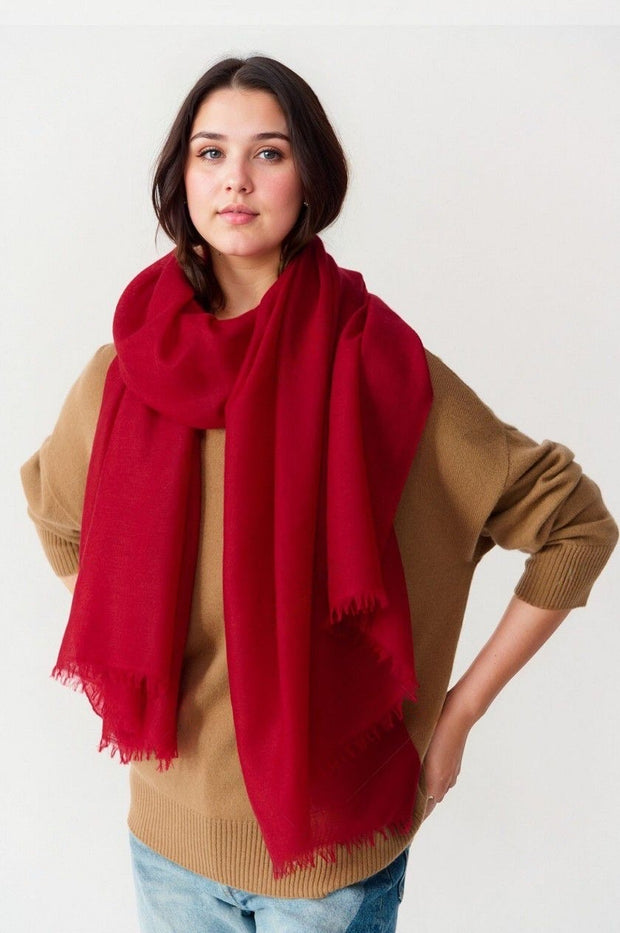 Julian Oversized handwoven pure cashmere scarf