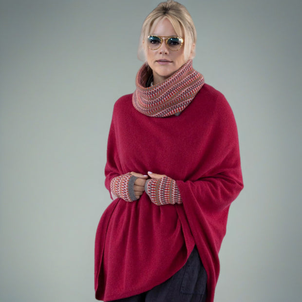 Women’s Pure Cashmere Oversized Julian Maya Poncho-More colours available