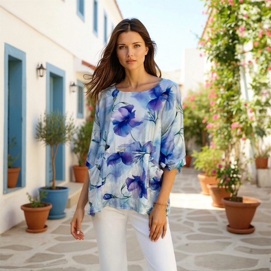 Maya Kyra Cotton oversized Tunic Top-O/S AU 12-22