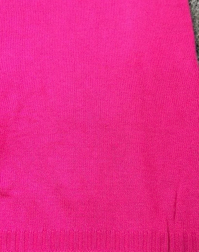 100% Cashmere 2 ply Julian Travel Wrap/ Scarf -Hot Pink