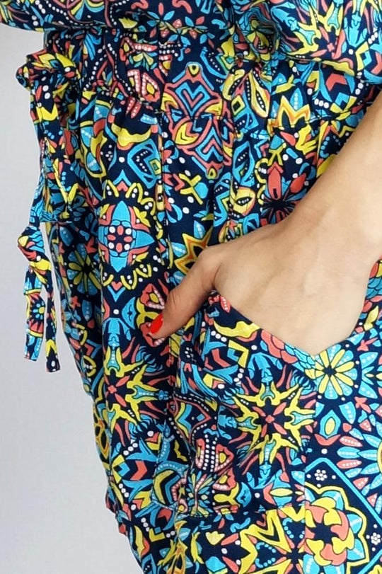 Triguna Maya Rayon Short Jumpsuit Size AU 18-22