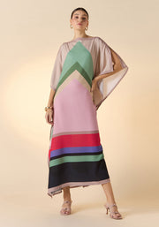 Pink Crepe Party Wear Kaftan Dress AU 10-18