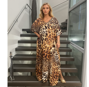 Leopard rayon Kaftan Sizes Available AU 12-28