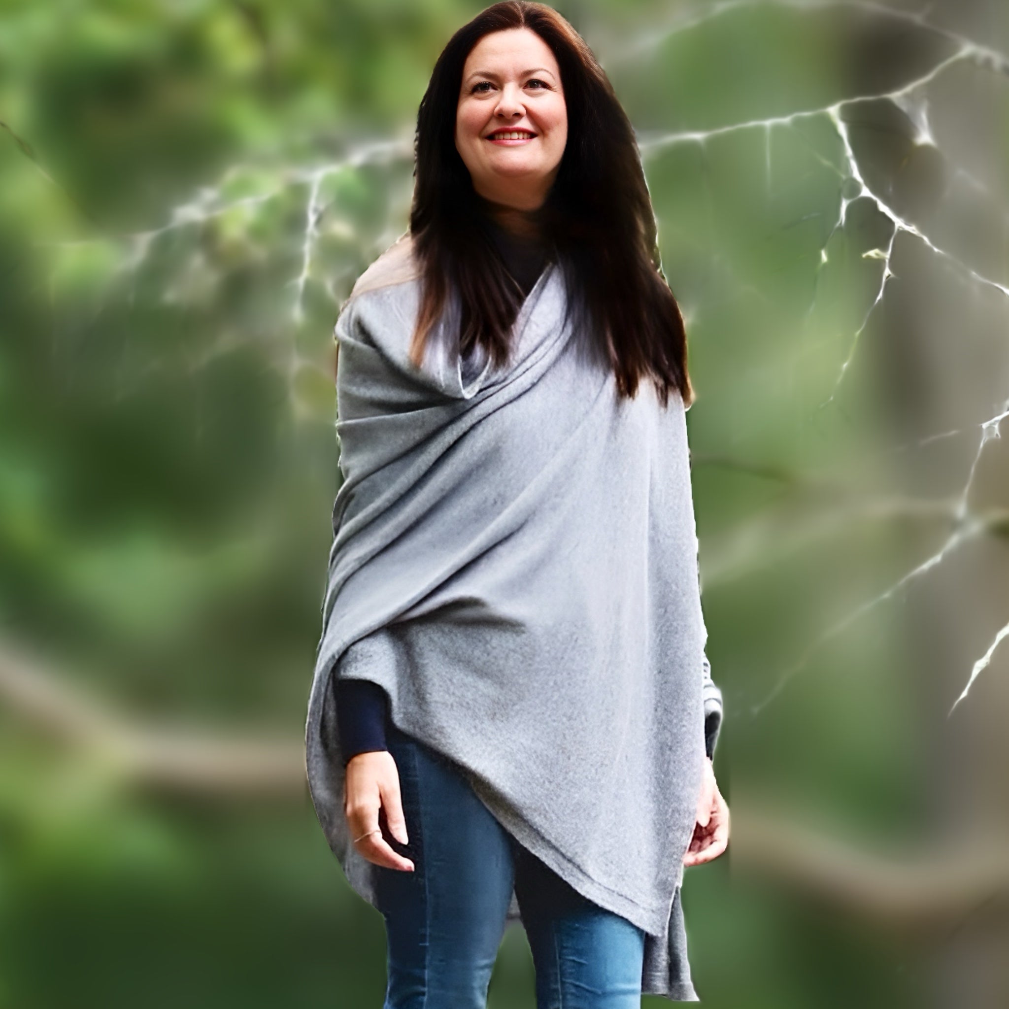 100% Cashmere 2 ply Knitted Julian Oversized Wrap -Unisex -More Colours available