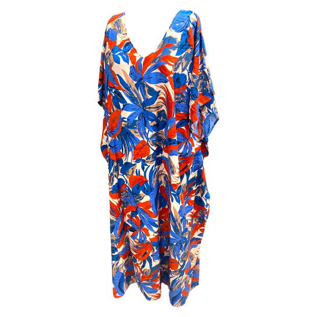 Tropical Maya Rayon Cotton Kaftan 12-22