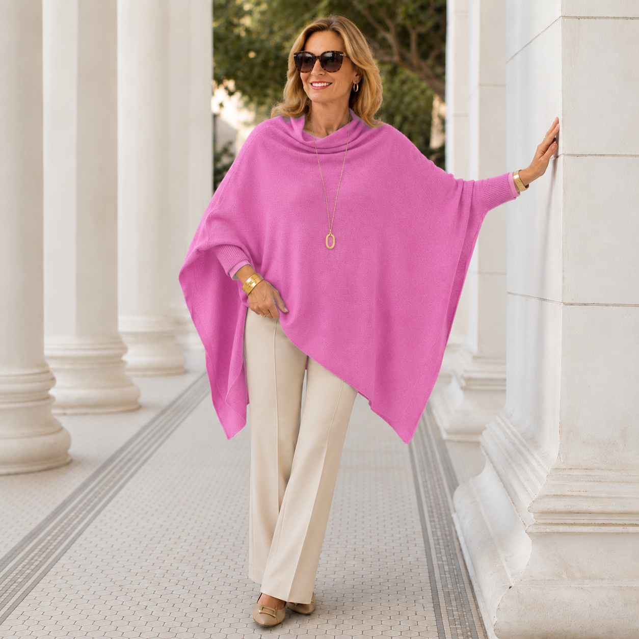 Mklane Julian Maya 100% Cashmere Oversized Poncho-10 colours available