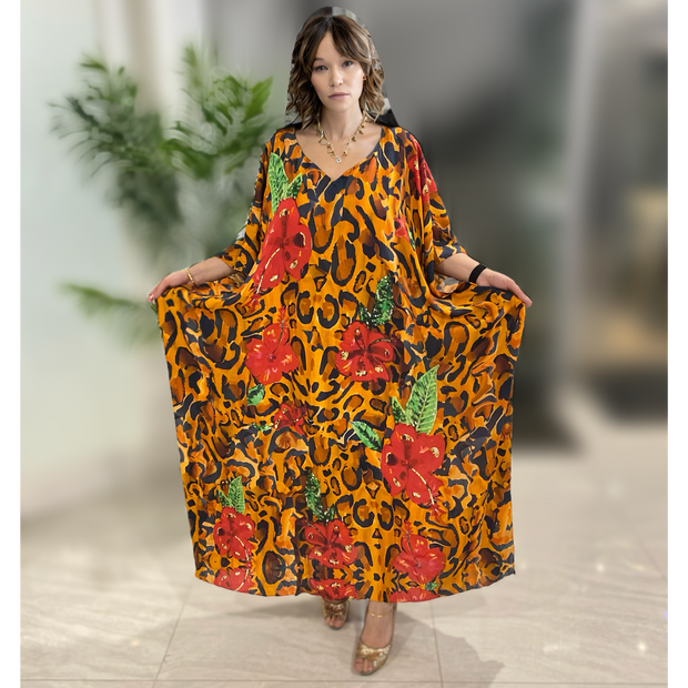 Plus size Maya Cool Breezy Cotton Rayon Kaftans AU 24-32