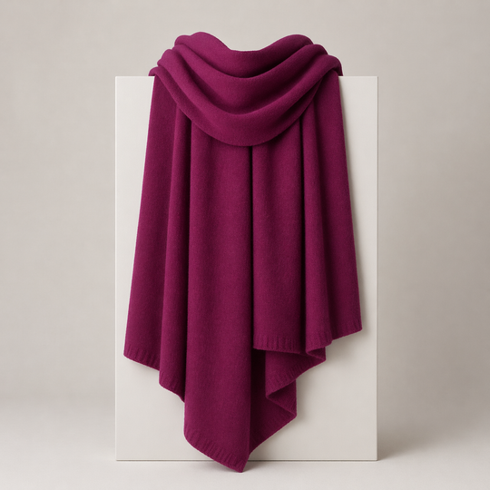 Julian knitted Cashmere Maya Travel wrap-Extra Large