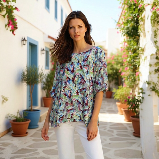 Maya Kyra Cotton oversized Tunic Top-O/S AU 12-22