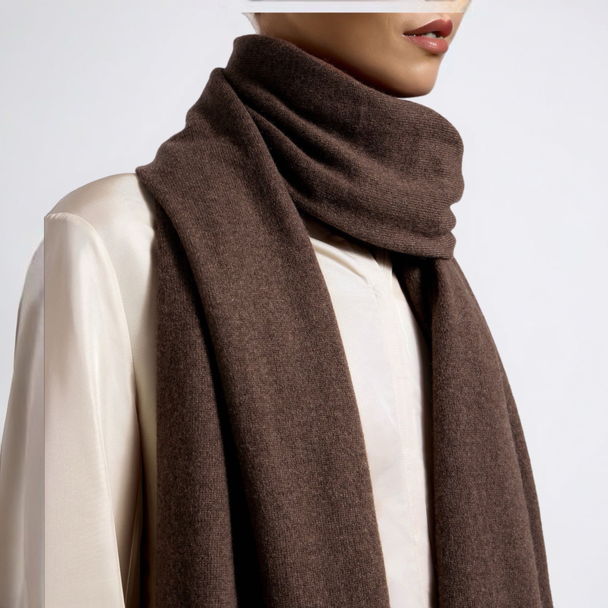 Espresso Brown Julian 100% Cashmere Extra large Travel Wrap