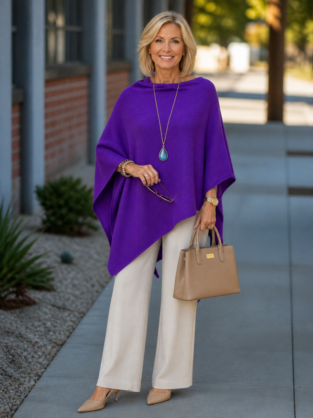 Julian Maya 100% Cashmere Oversized Poncho-10 colours available
