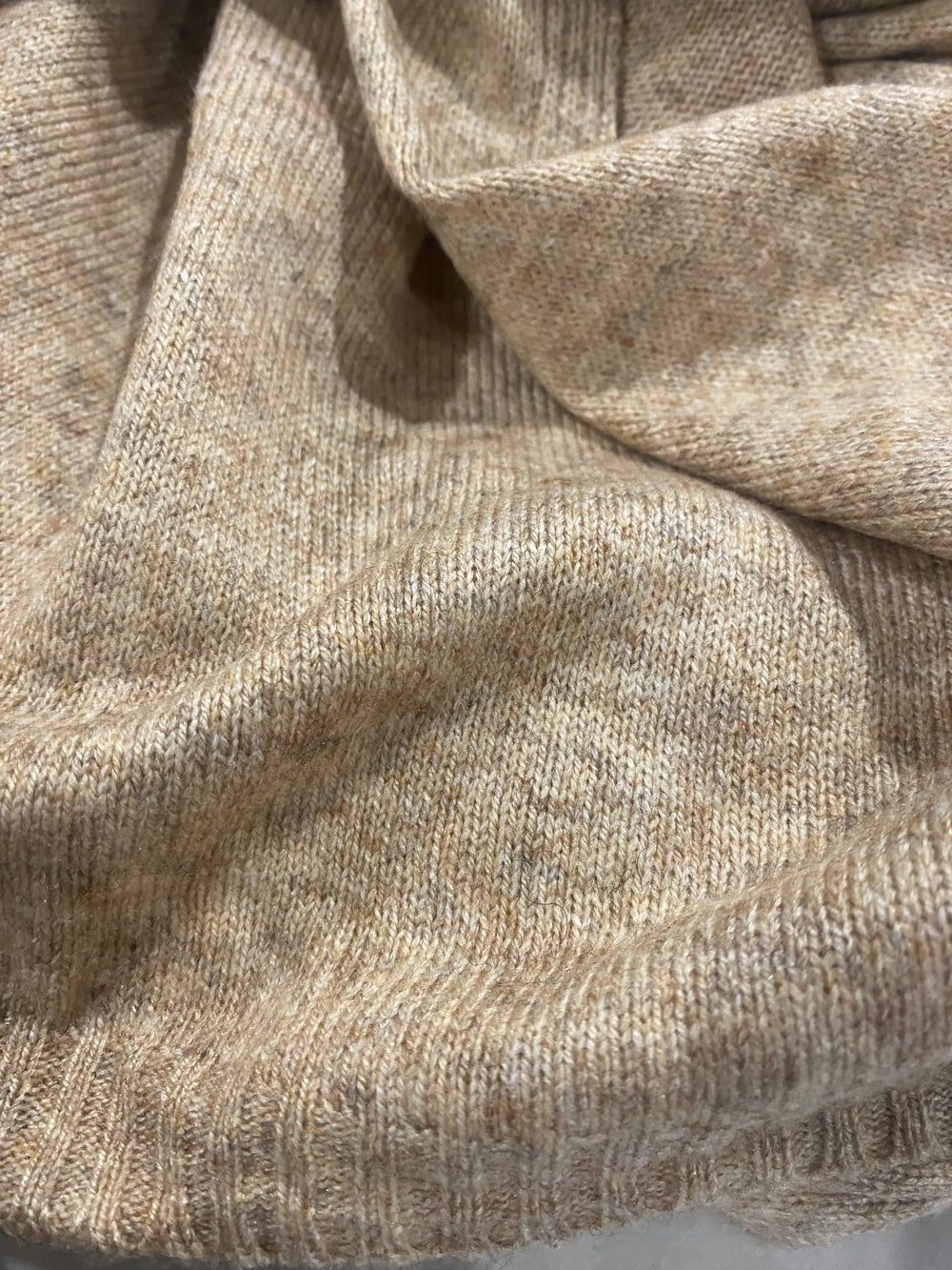 Oatmeal Julian 100% Cashmere Knitted 2 Ply  Extra large Travel Wrap/Shawl