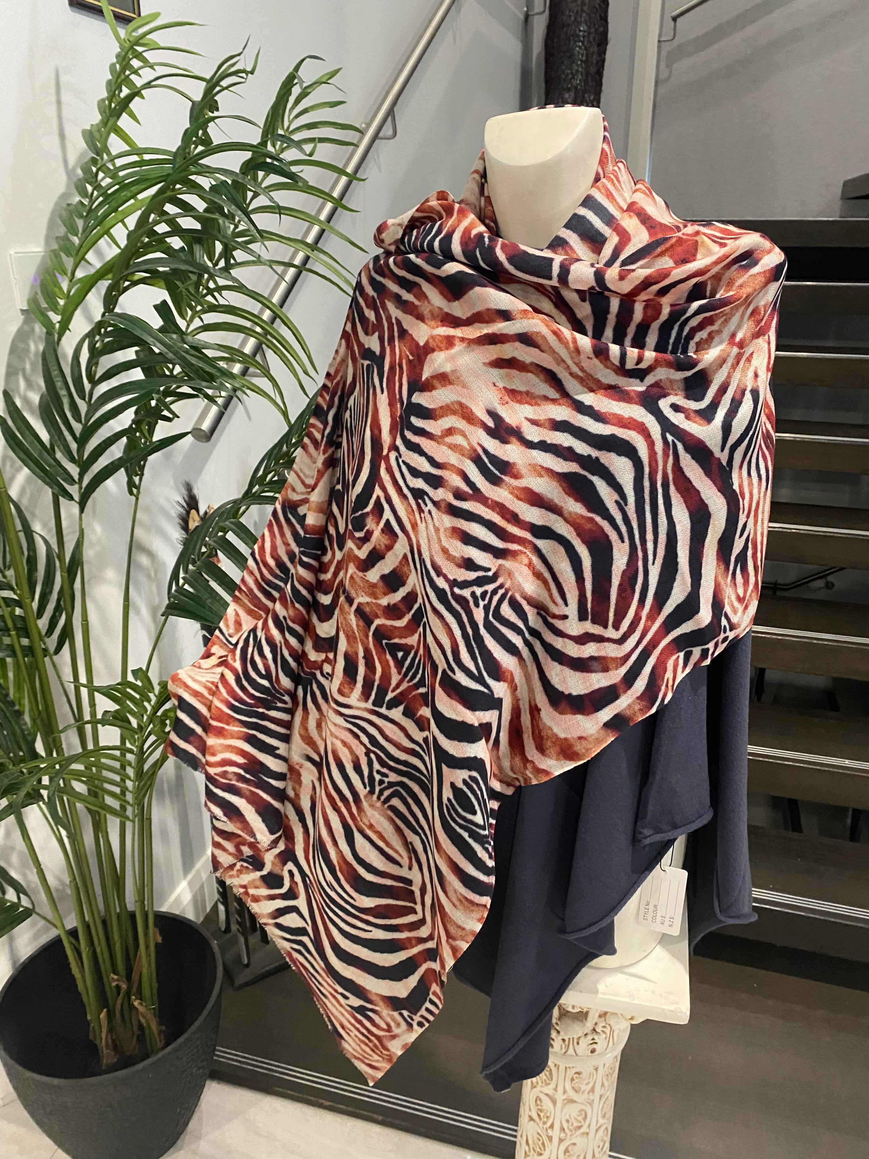 Wearable art 100% Cashmere Julian Scarf /Wrap-More Designs Available