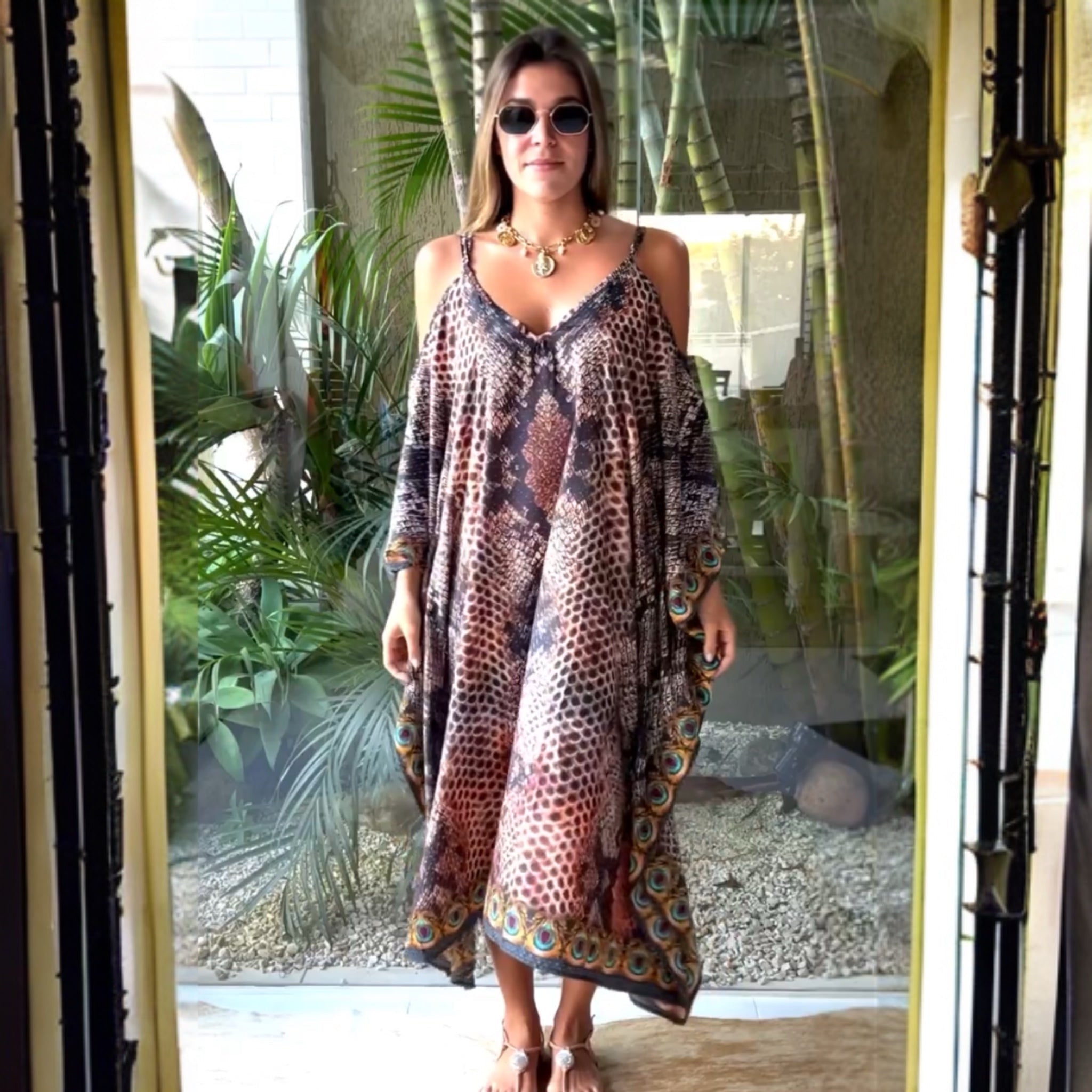 Coco Bella Cold Shoulder Midi Kaftan 12-20