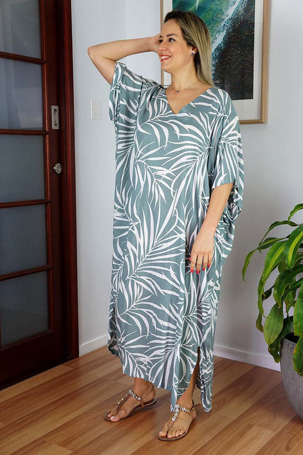 Plus Size Rayon Maya Kaftan Dress One Size Fits AU 12-26