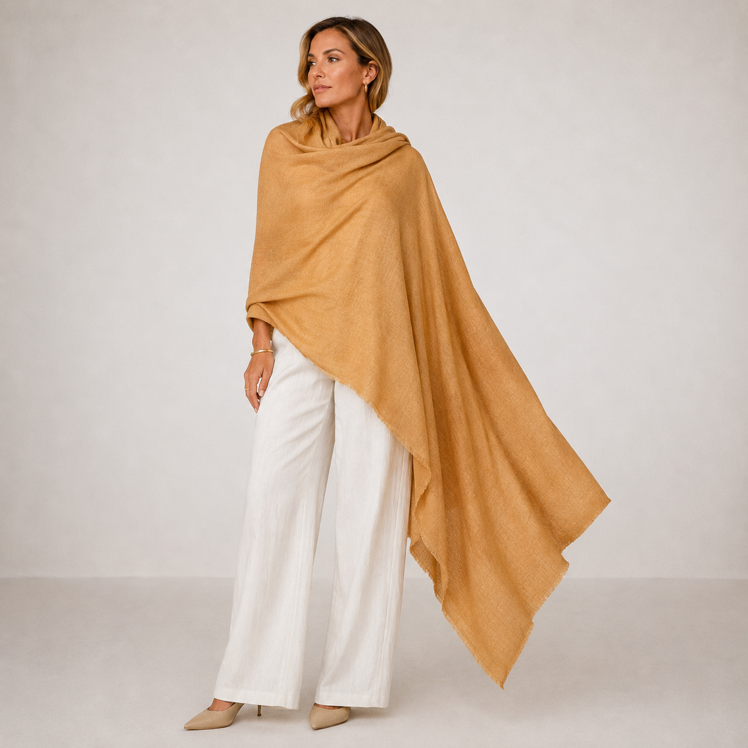 Julian Quartz 100% cashmere oversized scarf/ wrap/ shawl